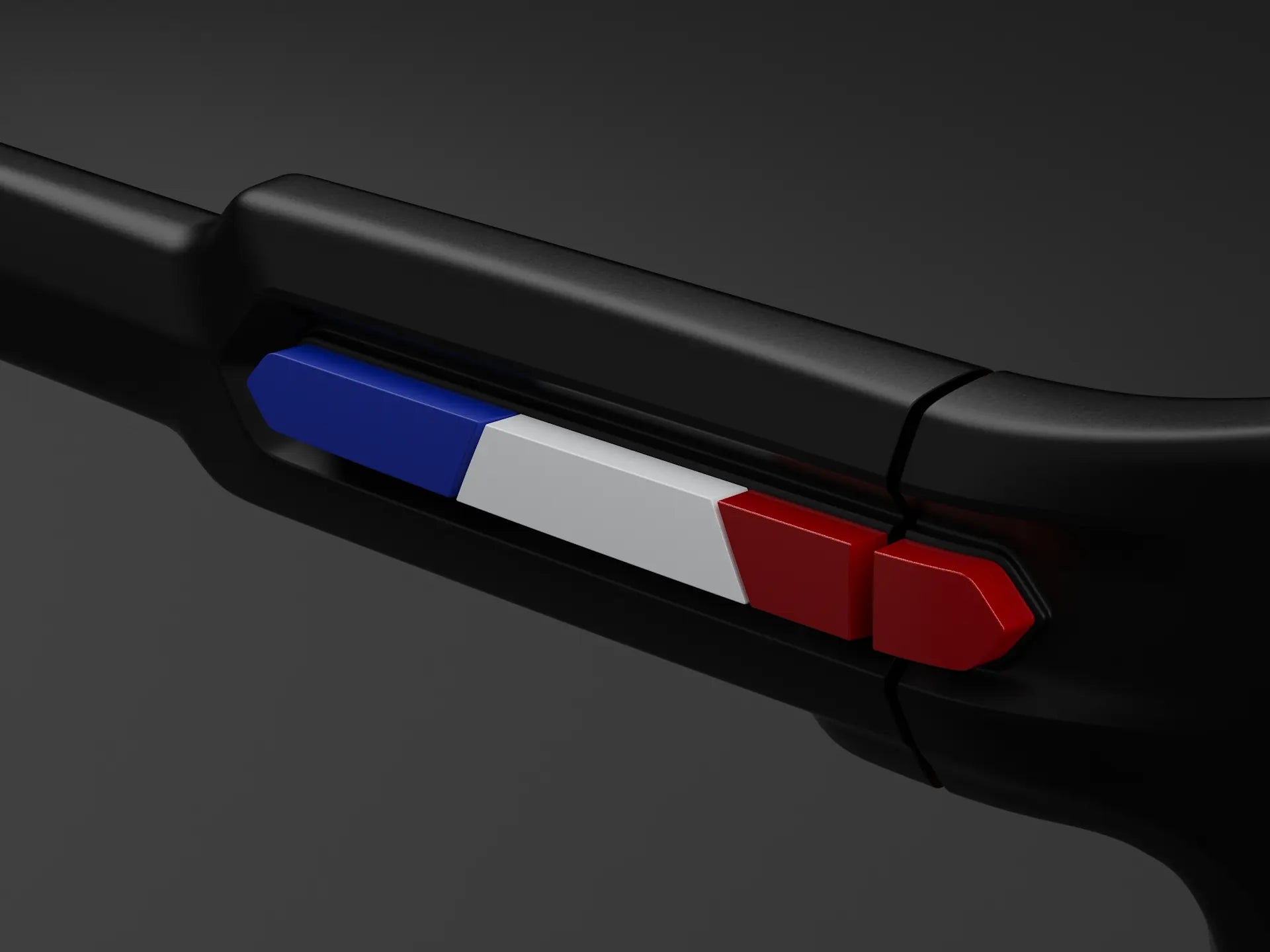 The French flag, stamped